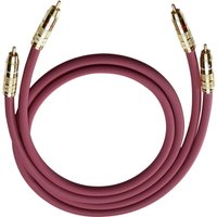 Cinch Audio Anschlusskabel [2x Cinch-Stecker - 2x Cinch-Stecker] 0.70 m Bordeaux vergoldete Steckkon von Oehlbach