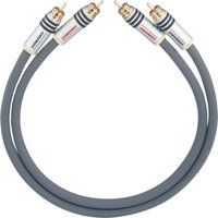 Oehlbach - Cinch Audio Anschlusskabel [2x Cinch-Stecker - 2x Cinch-Stecker] 1.00 m Anthrazit vergoldete Steckko von Oehlbach