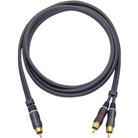 Oehlbach - 23702 Cinch Audio Y-Kabel [2x Cinch-Stecker - 1x Cinch-Stecker] 2.00 m Anthrazit vergoldete von Oehlbach