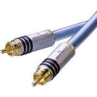 Oehlbach Cinch Audio Anschlusskabel [2x Cinch-Stecker - 2x Cinch-Stecker] 1.00m Blau vergoldete Stec von Oehlbach