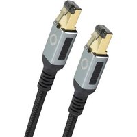 Oehlbach D1C13357 RJ45 Netzwerkkabel, Patchkabel CAT 8.1 10.00m Schwarz, Gold 1St. von Oehlbach