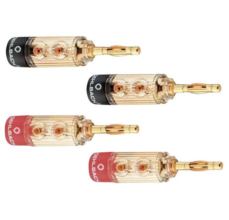 Oehlbach Kabelverbinder-Sortiment Oehlbach 3030 Lautsprecher-Steckverbinder Stecker, gerade Gold, Rot, 3030 von Oehlbach