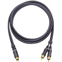 Oehlbach 23702 Cinch Audio Y-Kabel [2x Cinch-Stecker - 1x Cinch-Stecker] 2.00m Anthrazit vergoldete von Oehlbach