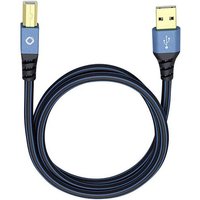 Oehlbach USB-Kabel USB 2.0 USB-A Stecker, USB-B Stecker 10.00m Blau vergoldete Steckkontakte 9346 von Oehlbach