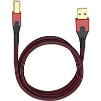 Oehlbach USB-Kabel USB 2.0 USB-A Stecker, USB-B Stecker 10.00m Rot/Schwarz vergoldete Steckkontakte von Oehlbach