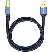 Oehlbach USB-Kabel USB 2.0 USB-A Stecker, USB-B Stecker 7.50m Blau vergoldete Steckkontakte 9345 von Oehlbach