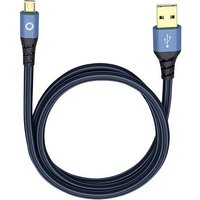 Oehlbach USB-Kabel USB 2.0 USB-A Stecker, USB-Micro-B Stecker 5.00m Blau vergoldete Steckkontakte 93 von Oehlbach