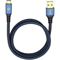 Oehlbach USB-Kabel USB 3.2 Gen1 (USB 3.0 / USB 3.1 Gen1) USB-A Stecker, USB-C® Stecker 1.00m Blau v von Oehlbach