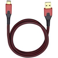 Oehlbach USB-Kabel USB 3.2 Gen1 (USB 3.0 / USB 3.1 Gen1) USB-A Stecker, USB-C® Stecker 1.00m Rot/Sc von Oehlbach