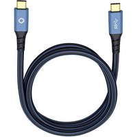 Oehlbach USB-Kabel USB 3.2 Gen1 (USB 3.0 / USB 3.1 Gen1) USB-C® Stecker, USB-C® Stecker 1.00m Blau von Oehlbach