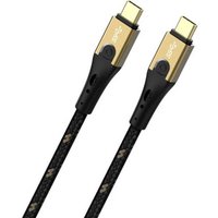 Oehlbach USB-Kabel USB 3.2 Gen2 (USB 3.1 Gen2) USB-C® Stecker, USB-C® Stecker 0.50m Schwarz/Gold D von Oehlbach