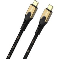 Oehlbach USB-Kabel USB 3.2 Gen2 (USB 3.1 Gen2) USB-C® Stecker, USB-C® Stecker 2.00m Schwarz/Gold D von Oehlbach
