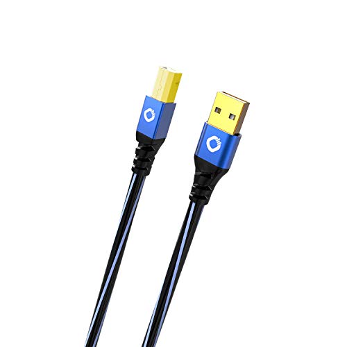 Oehlbach USB Plus B - USB - Druckerkabel Typ A zu Typ B - PVC-Mantel - OFC, blau/schwarz - 50cm von OEHLBACH