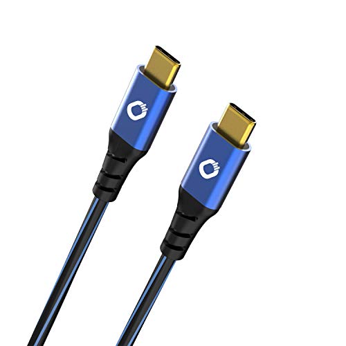 Oehlbach USB Plus CC - USB-Kabel für Smartphones 2 x Typ C 3.1 - PVC-Mantel - OFC, blau/schwarz - 1m von OEHLBACH