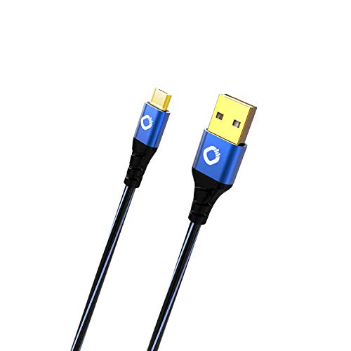 Oehlbach USB Plus Micro - USB-Kabel für Android - USB Typ A 2.0 zu MicroB - PVC-Mantel - OFC, blau/schwarz - 1m von OEHLBACH