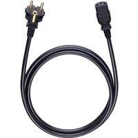 Strom Anschlusskabel [1x Schutzkontakt-Stecker - 1x Kaltgeräte-Buchse C13] 1.50 m Schwarz Oehlbach p von Oehlbach