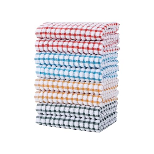 Oeleky Geschirrtücher für die Küche, Baumwoll-Küchentücher zum Trocknen von Geschirr, 8 Stück (Multi B, 38,1 x 66 cm) von Oeleky