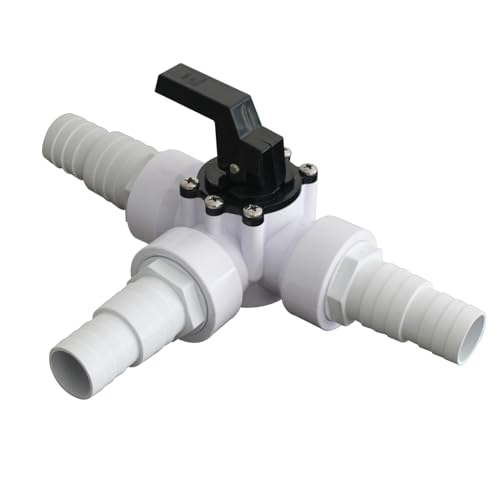 Bypassventil Pool für Poolfilter Poolwärmepumpe bypass set 3 Wege Ventil Poolheizung Poolfilter pool wärmepumpe (32 38mm) von OemClima