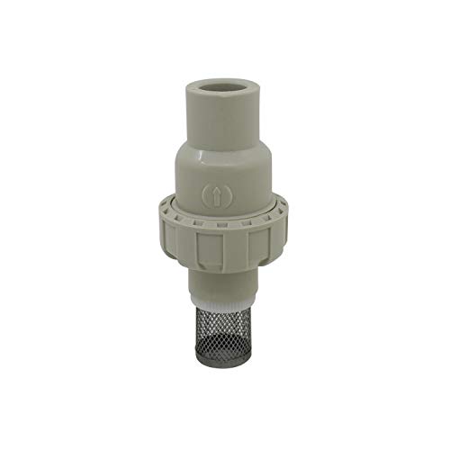 Fußventil mit saugkorb kugelrückschlagventil 20 25 32 40 50 63mm pvc rückschlagklappe Rückflussverhinderer rückschlagventil mit ansaugfilter (Innendurchmesser 25mm) von OemClima