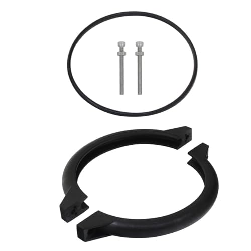 Spannring poolpumpe sandfilter filterspannring mehrwegeventil Pool spannring sandfilteranlage sandfilterpumpe filterkessel (OD184mm ID147mm Schwarz mit Dichtungsring) von OemClima