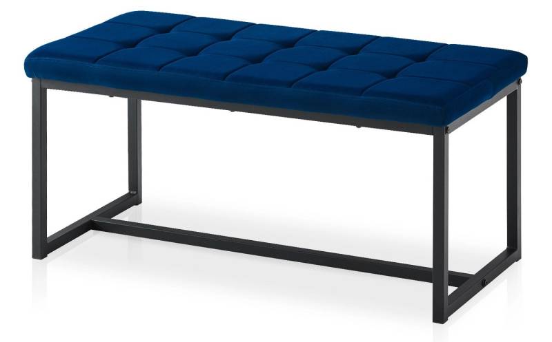 Ofcasa Essbank Samt Esstischhocker (inkl. Sitzkissen), gepolsterter Sitzbank, Loungehocker mit Metallgestell von Ofcasa