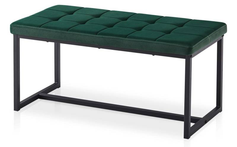 Ofcasa Essbank Samt Esstischhocker (inkl. Sitzkissen), gepolsterter Sitzbank, Loungehocker mit Metallgestell von Ofcasa