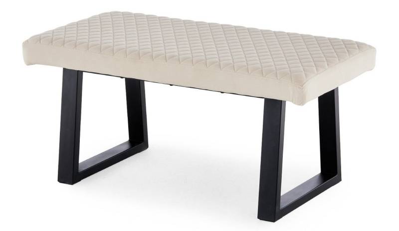 Ofcasa Essbank Samt Esstischhocker (inkl. Sitzkissen), gepolsterter Sitzbank, Loungehocker mit Metallgestell von Ofcasa