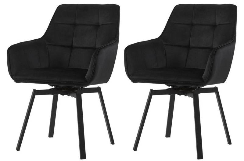 Ofcasa Esszimmerstuhl Drehstuhl (2er Set, 2 St), Gepolsterter Küchenstuhl aus Samt von Ofcasa