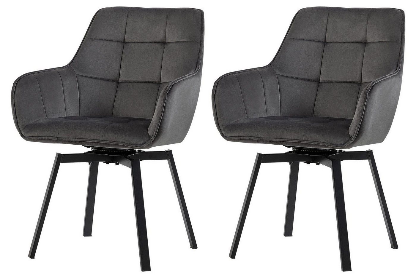 Ofcasa Esszimmerstuhl Drehstuhl (2er Set, 2 St), Gepolsterter Küchenstuhl aus Samt von Ofcasa