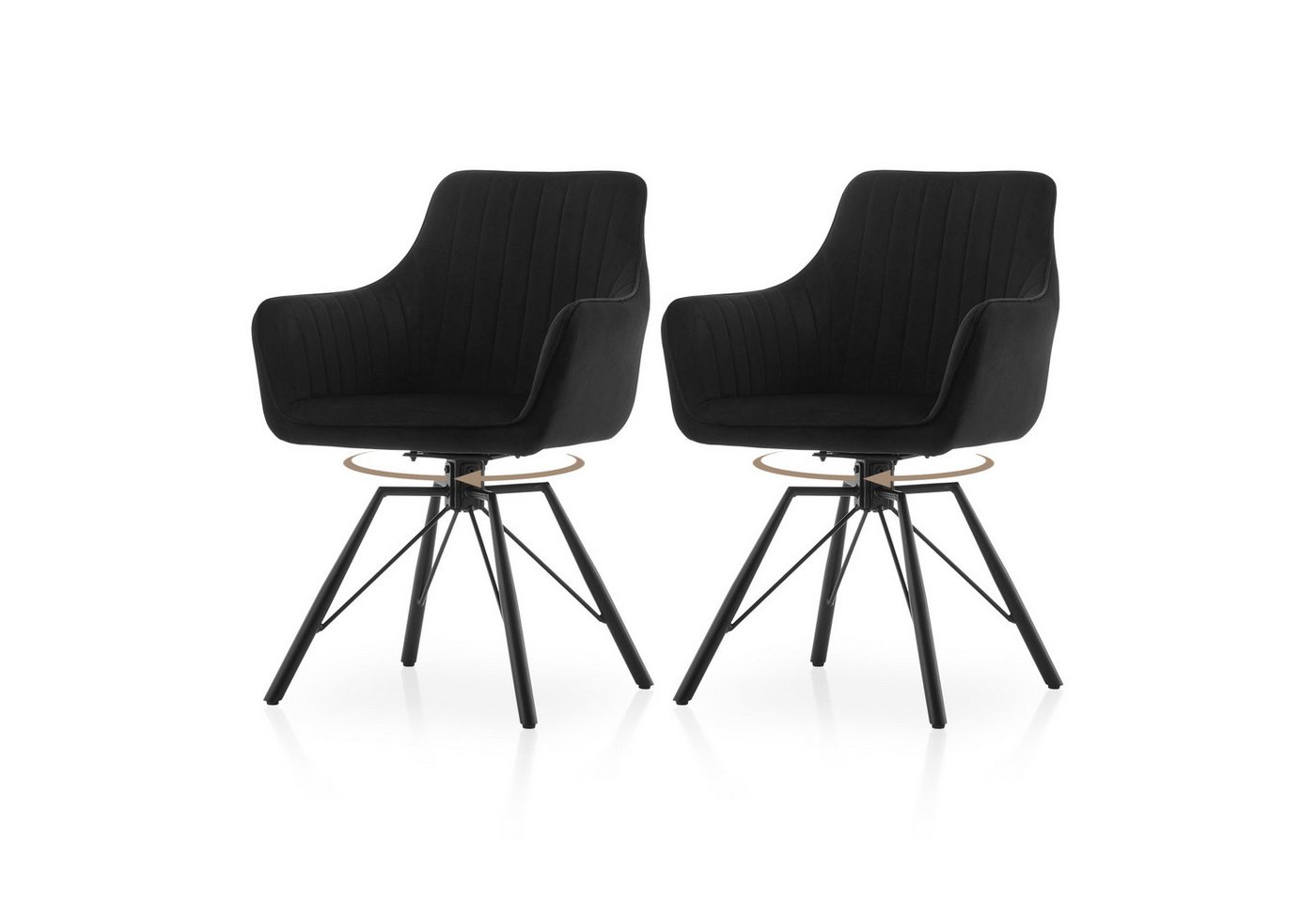 Ofcasa Esszimmerstuhl Küchenstuhl (2er Set), Samt-Drehstuhl von Ofcasa