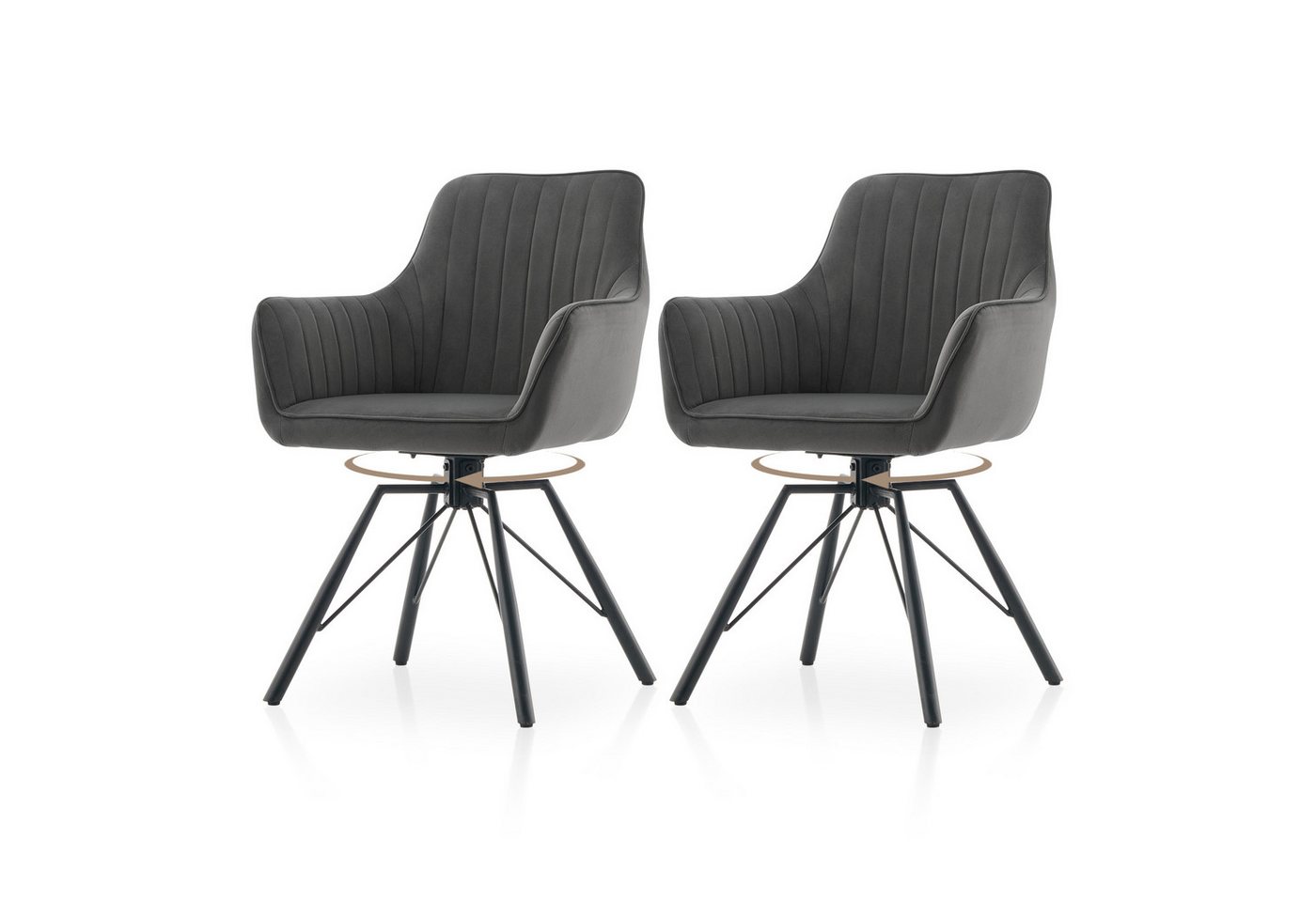 Ofcasa Esszimmerstuhl Küchenstuhl (2er Set), Samt-Drehstuhl von Ofcasa