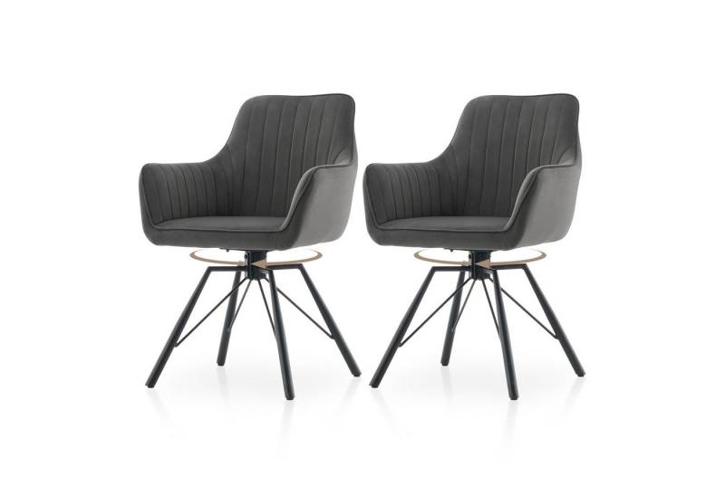 Ofcasa Esszimmerstuhl Küchenstuhl (2er Set), Samt-Drehstuhl von Ofcasa