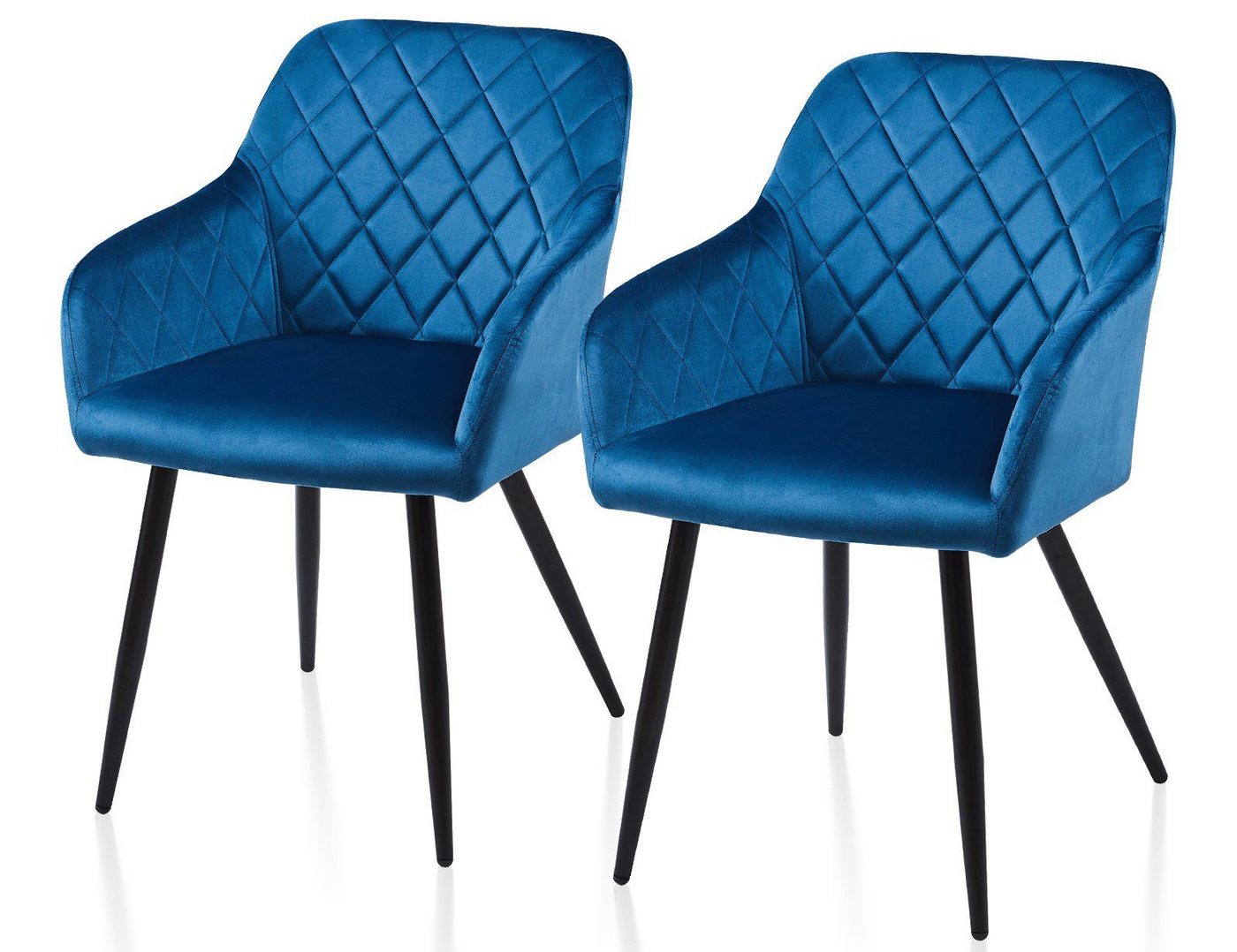 Ofcasa Esszimmerstuhl Küchenstuhl aus Samt (2er Set), Polsterstuhl Sessel mit Rückenlehne von Ofcasa