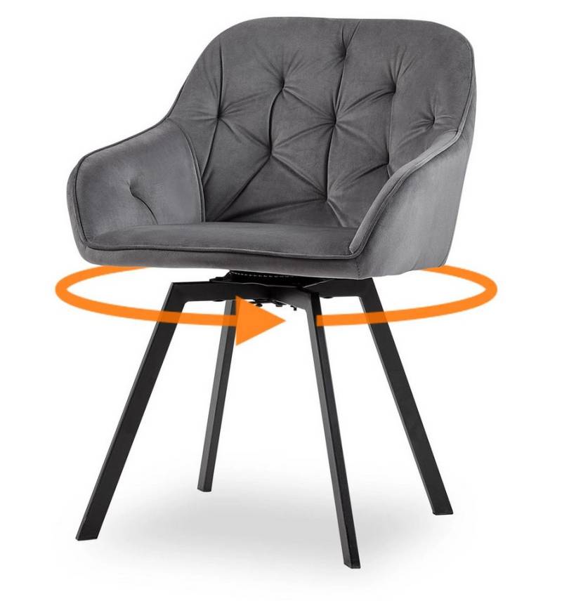 Ofcasa Esszimmerstuhl Samt Drehstuhl (1 St), drehbar Esszimmerstuhl mit Armlehnen von Ofcasa