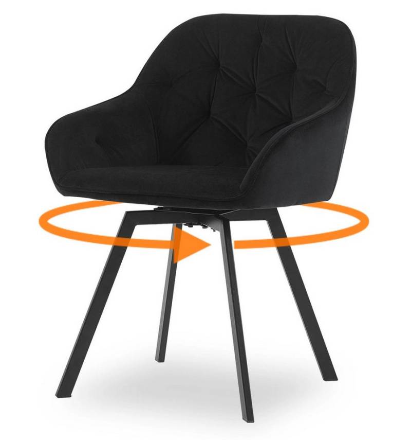 Ofcasa Esszimmerstuhl Samt Drehstuhl (1 St), drehbar Esszimmerstuhl mit Armlehnen von Ofcasa