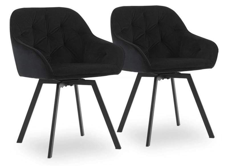 Ofcasa Esszimmerstuhl Samt Drehstuhl (2 St), drehbar Esszimmerstuhl mit Armlehnen von Ofcasa