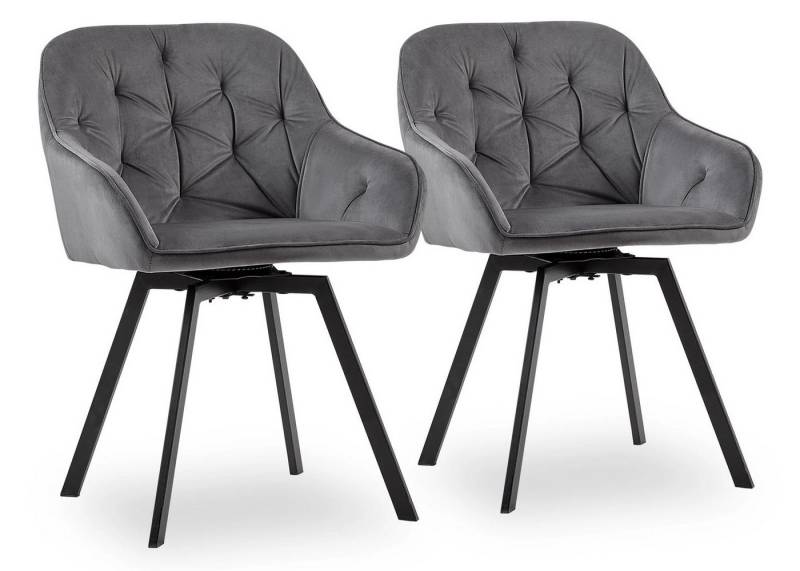 Ofcasa Esszimmerstuhl Samt Drehstuhl (2 St), drehbar Esszimmerstuhl mit Armlehnen von Ofcasa