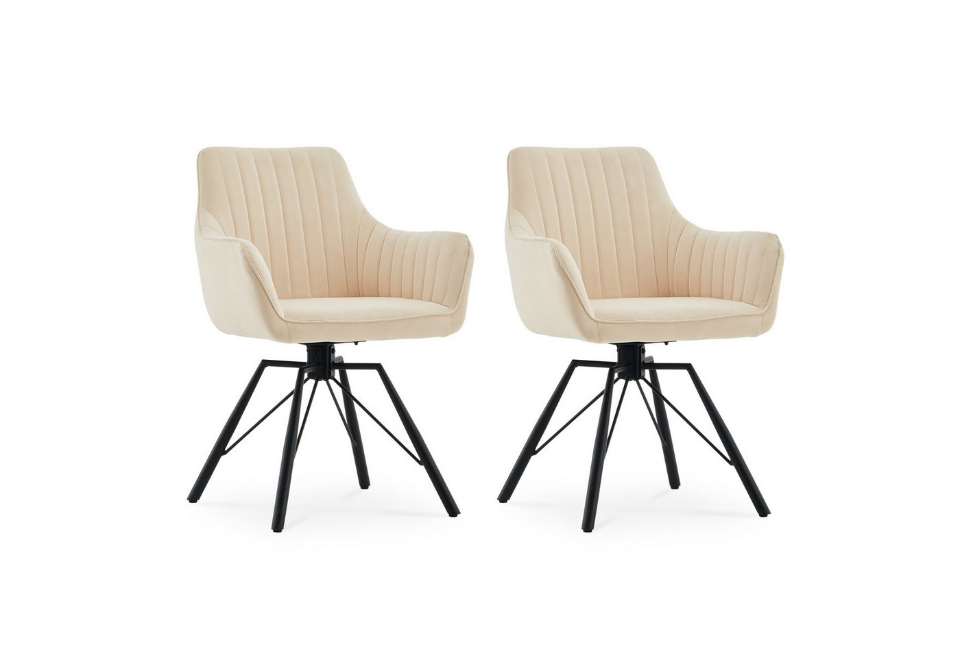 Ofcasa Esszimmerstuhl Samt gepolsterter Stuhl (2er Set), Küchenstuhl von Ofcasa