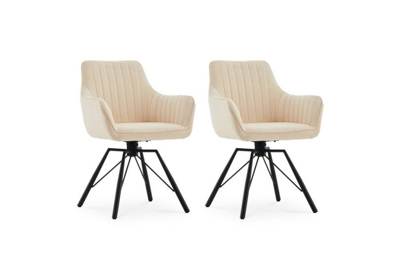 Ofcasa Esszimmerstuhl Samt gepolsterter Stuhl (2er Set), Küchenstuhl von Ofcasa