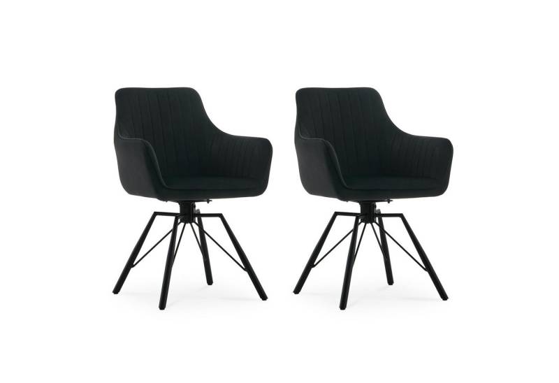 Ofcasa Esszimmerstuhl Samt gepolsterter Stuhl (2er Set), Küchenstuhl von Ofcasa