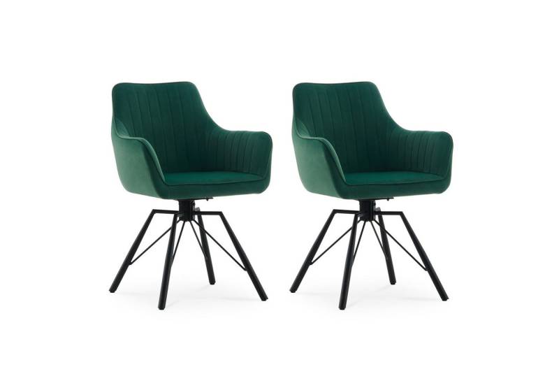 Ofcasa Esszimmerstuhl Samt gepolsterter Stuhl (2er Set), Küchenstuhl von Ofcasa