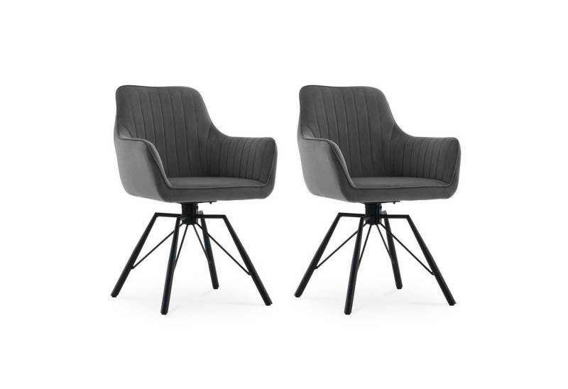Ofcasa Esszimmerstuhl Samt gepolsterter Stuhl (2er Set), Küchenstuhl von Ofcasa