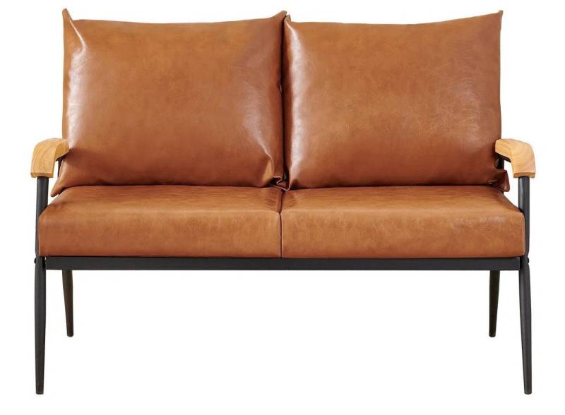 Ofcasa Sofa 2-Sitzer Sofa, gepolsterte Couch mit Armlehnen, 110x61x81cm Kunstleder Sofa von Ofcasa