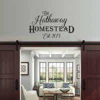 Familie Etablierten Aufkleber, Name Bauernhausdekor, Homestead Zeichen von OffTheWallExpression