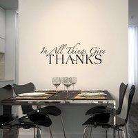 Geben Sie in Allen Dingen Dank Aufkleber - Dankbar Gebet Esszimmer Einrichtung Wandtattoo von OffTheWallExpression