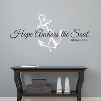 Hope Anchors The Soul Wandtatko - Hebräer 619 Vinyl Schrift Schlafzimmer Deko von OffTheWallExpression