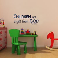 Kinder Sind Ein Geschenk Von Gott Vinyl Aufkleber. Kinderzimmer Kindergarten Wand Dekor. Kirchen Wandaufkleber. Psalm 127.3 von OffTheWallExpression