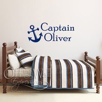 Name-Aufkleber - Anker, Anker Kinder Monogramm, Personalisierte Kapitän Aufkleber, Zwei Größen von OffTheWallExpression