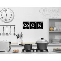 Periodensystem Kochen Vinyl-Aufkleber, Tabelle Der Elemente, Wissenschaft Geek Aufkleber, Küche, Spaß Chemie-Aufkleber von OffTheWallExpression