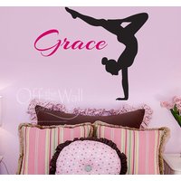 Personalisierter Gymnast Aufkleber - Monogramm Wandtatzen Mädchenname Mädchen Wanddeko Für Turner Personalisierter Gymnast Aufkleber - Monogramm Wandtatzen Mädchenname Mädchen Wanddeko Für Turner von OffTheWallExpression